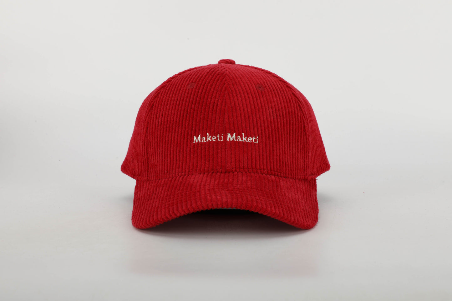 unisex red corduroy cap cream stitching brown leather buckle strap baseball cap