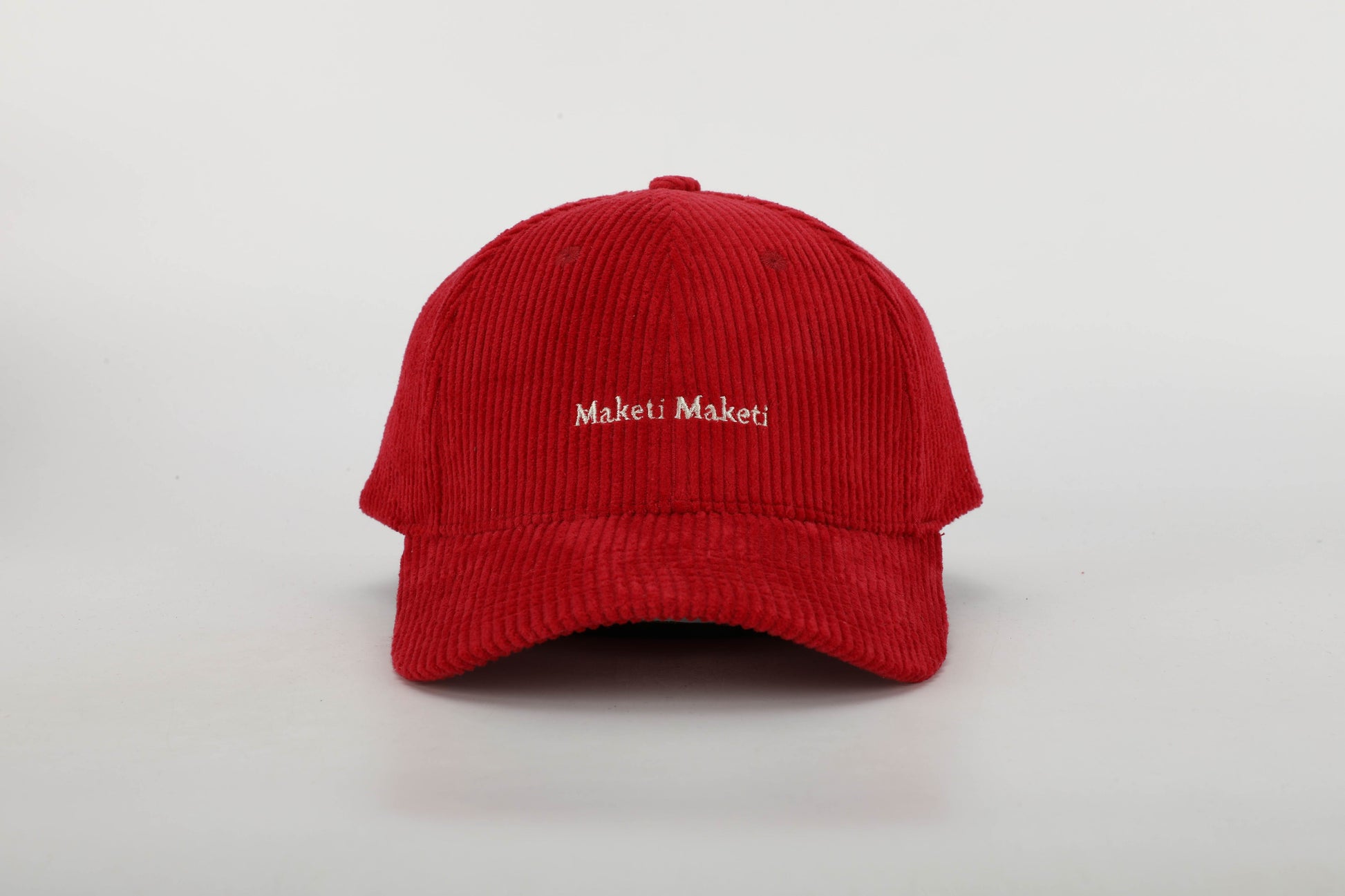 unisex red corduroy cap cream stitching brown leather buckle strap baseball cap